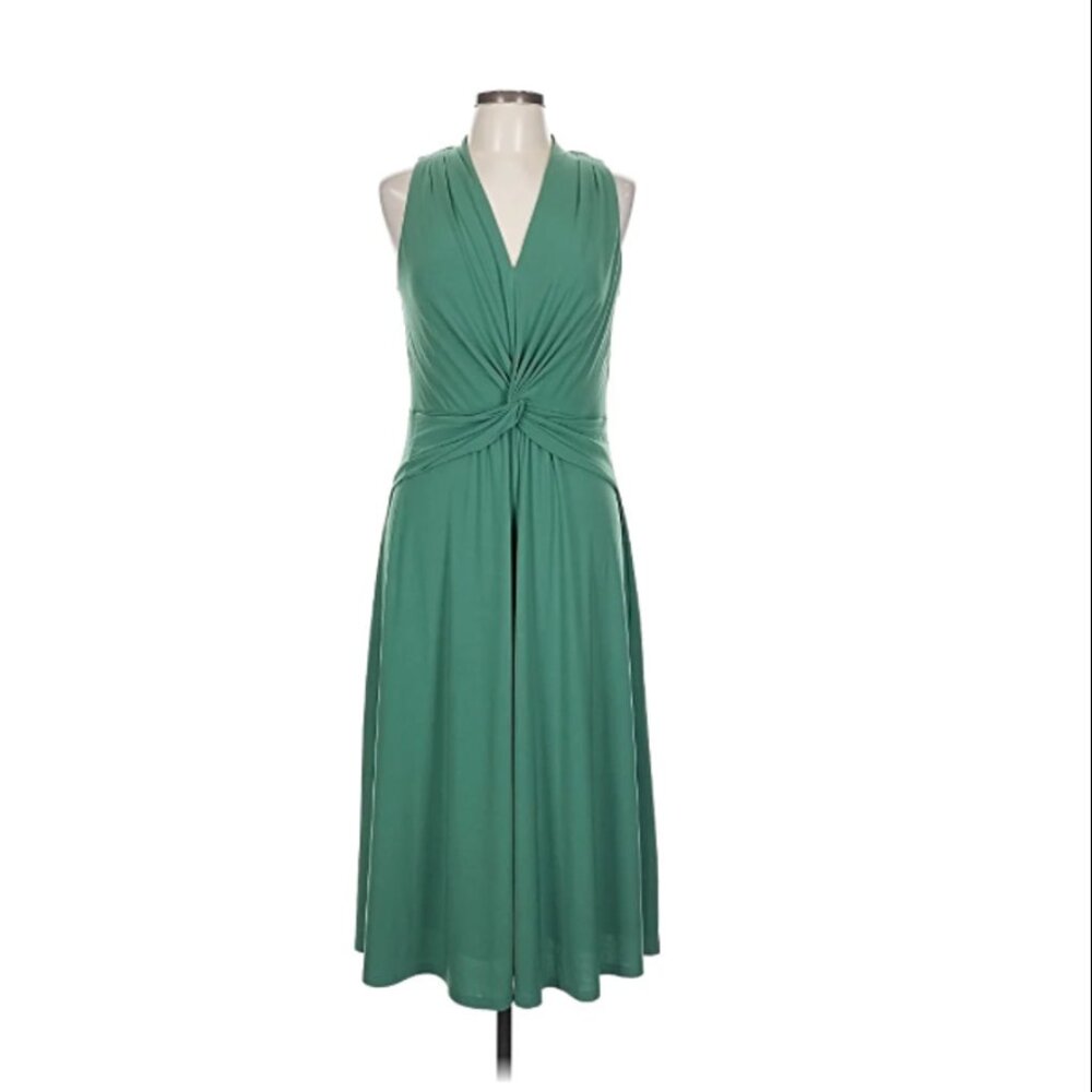 WHBM Sleeveless Matte Jersey Twist Front A-Line Dress